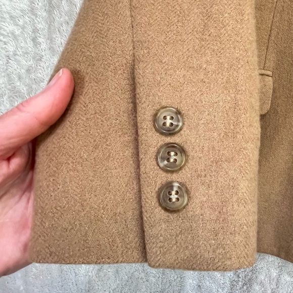 Brooks Brothers Tan Womens Camel Hair Wool Blazer Sz 8 Button Career Office Work - Picture 7 of 15